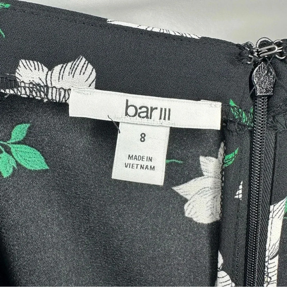 Bar III Skirt Women's Ruffled Floral Print Mini Skirt Black Size 8 - Picture 8 of 8